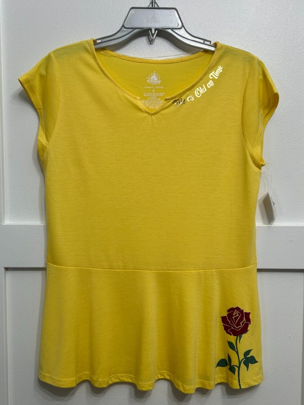 Disney Parks Beauty & The Beast Tale As Old As Time Peplum Top, Medium, NWT